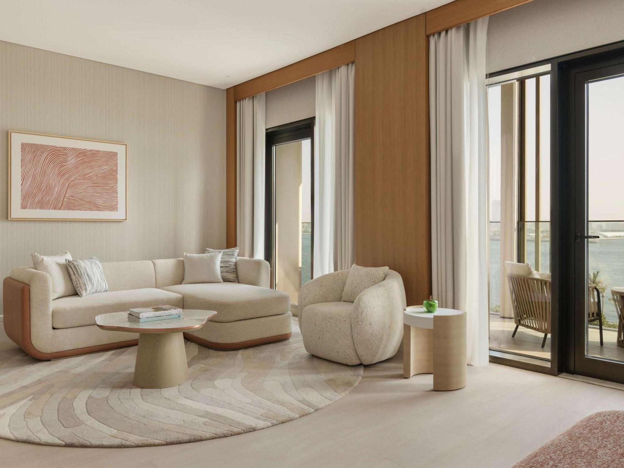 Delano Dubai At Bluewaters Hotel Exterior photo A living room at the Ritz-Carlton, DIFC